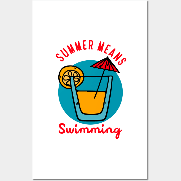 Summer means swimming Wall Art by YaiVargas